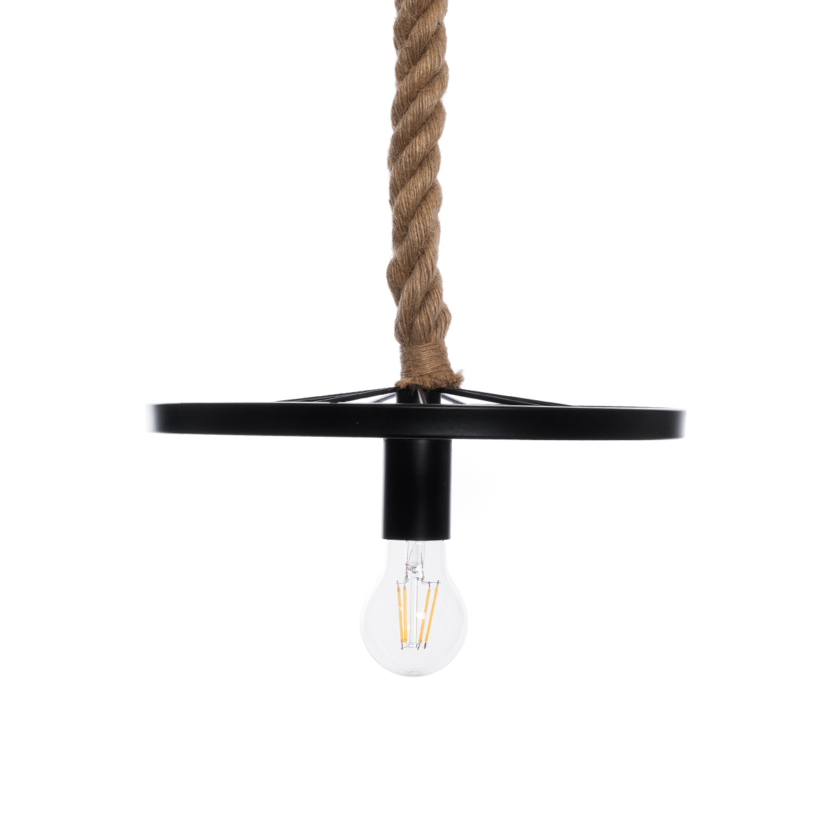 LEDTM® VELO 01185 Vintage Κρεμαστό Φωτιστικό Οροφής με Ντουί 1 x E27 AC 220-240V IP20 - Μαύρο & Μπεζ - Μ30 x Π30 x Υ12cm - Image 5