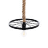 LEDTM® VELO 01185 Vintage Κρεμαστό Φωτιστικό Οροφής με Ντουί 1 x E27 AC 220-240V IP20 - Μαύρο & Μπεζ - Μ30 x Π30 x Υ12cm - Image 6