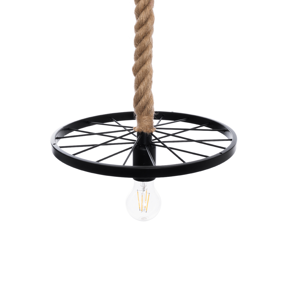 LEDTM® VELO 01185 Vintage Κρεμαστό Φωτιστικό Οροφής με Ντουί 1 x E27 AC 220-240V IP20 - Μαύρο & Μπεζ - Μ30 x Π30 x Υ12cm - Image 6