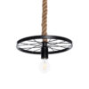 LEDTM® VELO 01185 Vintage Κρεμαστό Φωτιστικό Οροφής με Ντουί 1 x E27 AC 220-240V IP20 - Μαύρο & Μπεζ - Μ30 x Π30 x Υ12cm - Image 7
