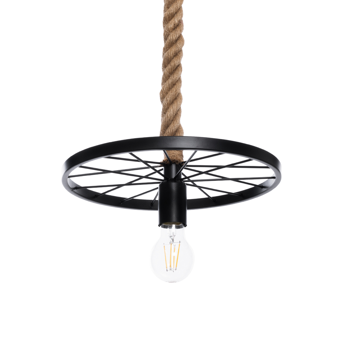 LEDTM® VELO 01185 Vintage Κρεμαστό Φωτιστικό Οροφής με Ντουί 1 x E27 AC 220-240V IP20 - Μαύρο & Μπεζ - Μ30 x Π30 x Υ12cm - Image 7