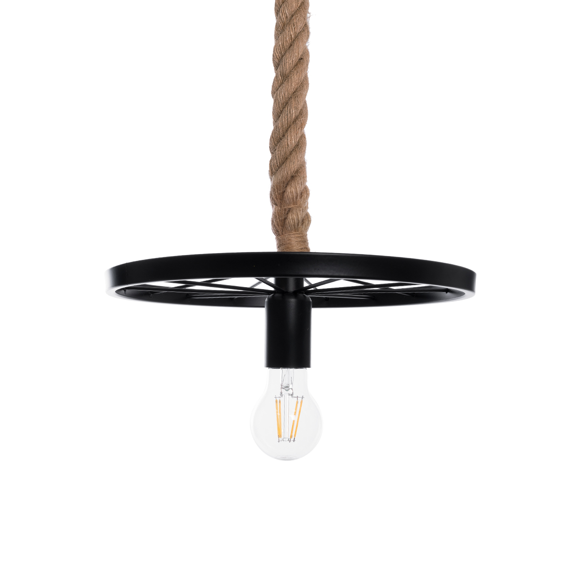 LEDTM® VELO 01185 Vintage Κρεμαστό Φωτιστικό Οροφής με Ντουί 1 x E27 AC 220-240V IP20 - Μαύρο & Μπεζ - Μ30 x Π30 x Υ12cm - Image 8