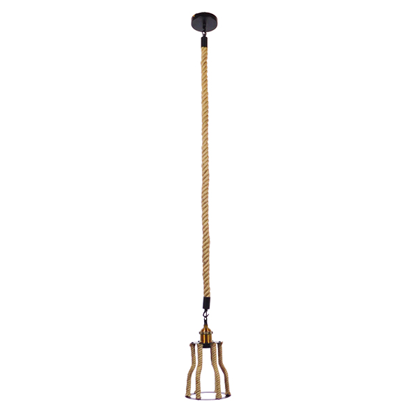 LEDTM® LANTERN 01186 Vintage Κρεμαστό Φωτιστικό Οροφής με Ντουί 1 x E27 AC 220-240V IP20 - Μπεζ & Μαύρο - Μ15 x Π15 x Υ24cm - Image 2