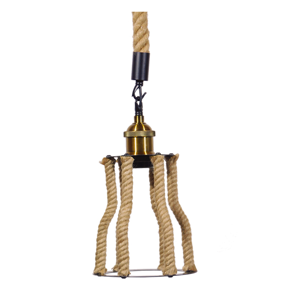 LEDTM® LANTERN 01186 Vintage Κρεμαστό Φωτιστικό Οροφής με Ντουί 1 x E27 AC 220-240V IP20 - Μπεζ & Μαύρο - Μ15 x Π15 x Υ24cm - Image 5