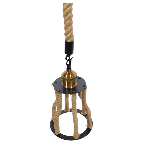 LEDTM® LANTERN 01186 Vintage Κρεμαστό Φωτιστικό Οροφής με Ντουί 1 x E27 AC 220-240V IP20 - Μπεζ & Μαύρο - Μ15 x Π15 x Υ24cm - Image 7