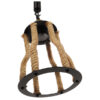 LEDTM® LANTERN 01186 Vintage Κρεμαστό Φωτιστικό Οροφής με Ντουί 1 x E27 AC 220-240V IP20 - Μπεζ & Μαύρο - Μ15 x Π15 x Υ24cm - Image 8