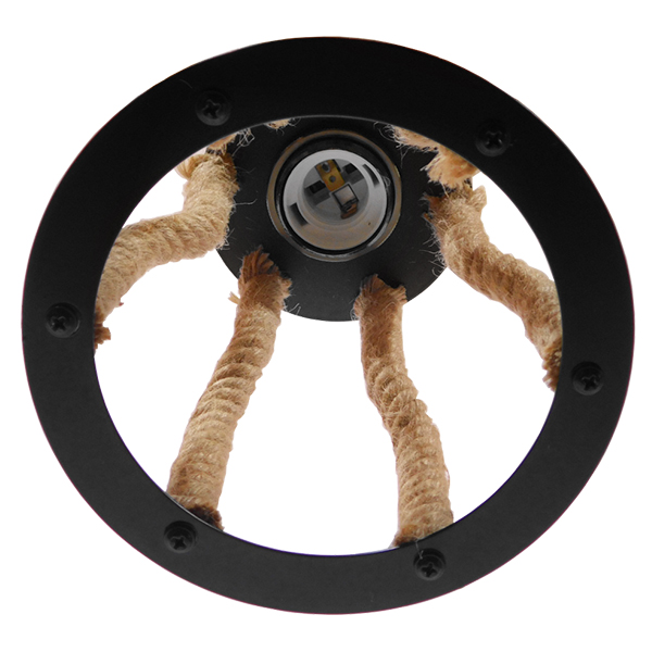 LEDTM® LANTERN 01186 Vintage Κρεμαστό Φωτιστικό Οροφής με Ντουί 1 x E27 AC 220-240V IP20 - Μπεζ & Μαύρο - Μ15 x Π15 x Υ24cm - Image 9