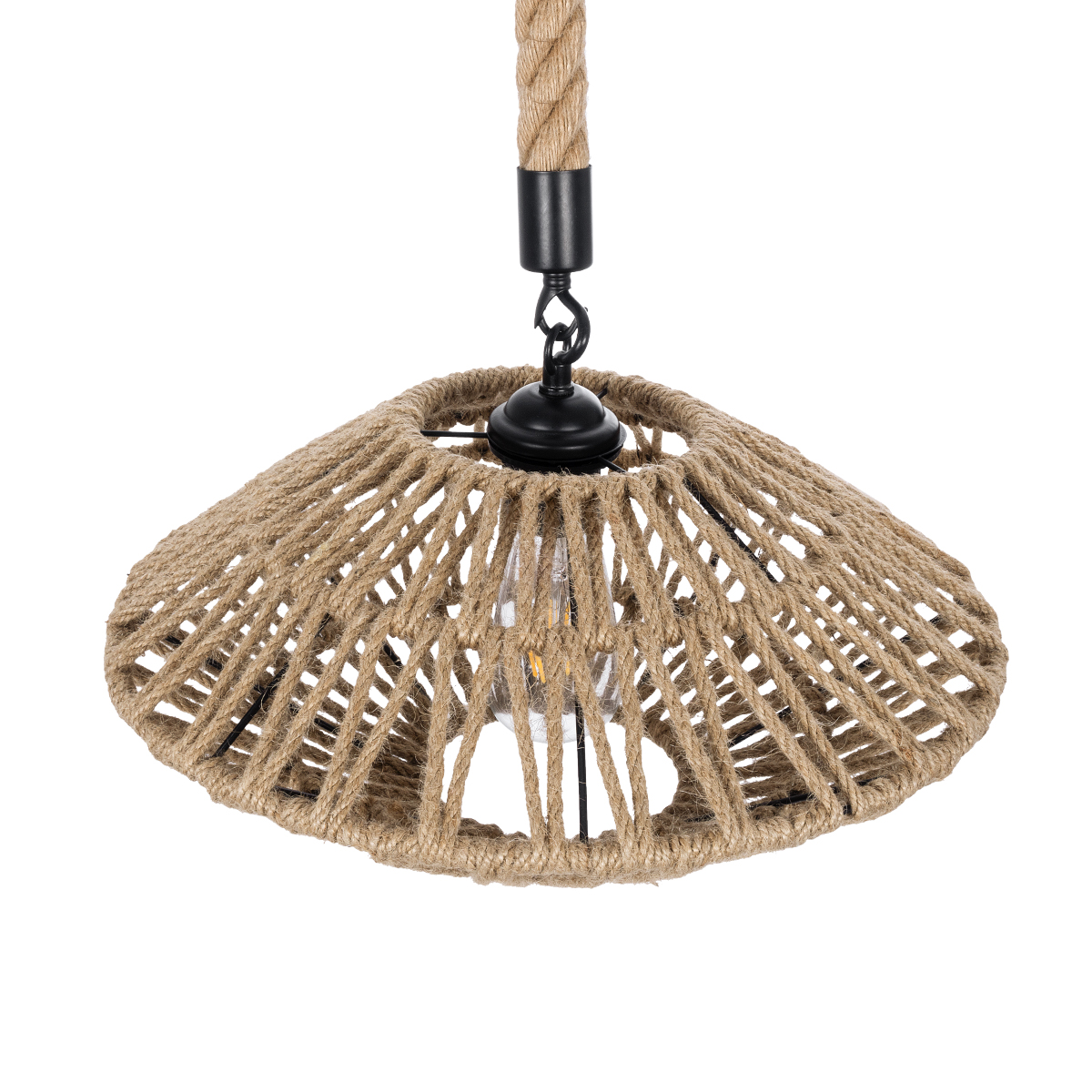 LEDTM® DOGMA 01187 Boho Κρεμαστό Φωτιστικό Οροφής με Ντουί 1 x E27 AC 220-240V IP20 - Μπεζ - Μ40 x Π40 x Υ20cm - Image 7
