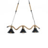 LEDTM® TYMEN 01189 Boho Κρεμαστό Φωτιστικό Οροφής με Ντουί 3 x E27 AC 220-240V IP20 - Μαύρο & Μπεζ - Μ85 x Π18.5 x Υ20cm - Image 2