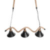 LEDTM® TYMEN 01189 Boho Κρεμαστό Φωτιστικό Οροφής με Ντουί 3 x E27 AC 220-240V IP20 - Μαύρο & Μπεζ - Μ85 x Π18.5 x Υ20cm - Image 5