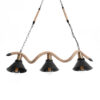 LEDTM® TYMEN 01189 Boho Κρεμαστό Φωτιστικό Οροφής με Ντουί 3 x E27 AC 220-240V IP20 - Μαύρο & Μπεζ - Μ85 x Π18.5 x Υ20cm - Image 6