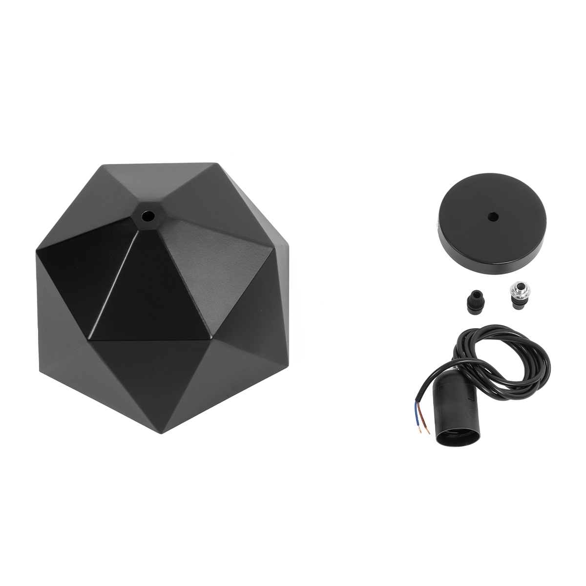 LEDTM® HEXAGON 01194 Μοντέρνο Κρεμαστό Φωτιστικό Οροφής με Ντουί 1 x E27 AC 220-240V IP20 - Μαύρο & Χρυσό - Μ25 x Π25 x Υ15cm - Image 11