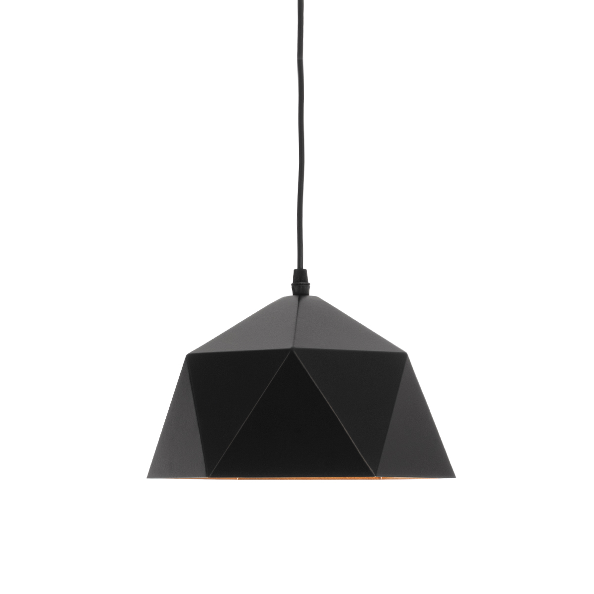 LEDTM® HEXAGON 01194 Μοντέρνο Κρεμαστό Φωτιστικό Οροφής με Ντουί 1 x E27 AC 220-240V IP20 - Μαύρο & Χρυσό - Μ25 x Π25 x Υ15cm - Image 5