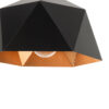 LEDTM® HEXAGON 01194 Μοντέρνο Κρεμαστό Φωτιστικό Οροφής με Ντουί 1 x E27 AC 220-240V IP20 - Μαύρο & Χρυσό - Μ25 x Π25 x Υ15cm - Image 8