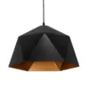 LEDTM® HEXAGON 01195 Μοντέρνο Κρεμαστό Φωτιστικό Οροφής με Ντουί 1 x E27 AC 220-240V IP20 - Μαύρο & Χρυσό - Μ46 x Π46 x Υ25cm - Image 2