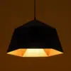 LEDTM® HEXAGON 01195 Μοντέρνο Κρεμαστό Φωτιστικό Οροφής με Ντουί 1 x E27 AC 220-240V IP20 - Μαύρο & Χρυσό - Μ46 x Π46 x Υ25cm - Image 3