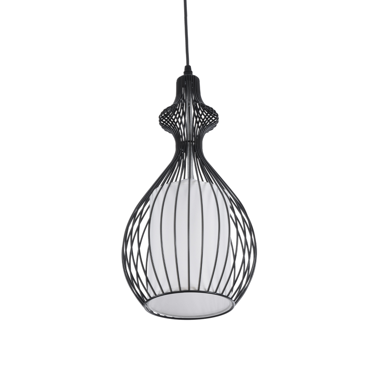 LEDTM® REA 01197 Μοντέρνο Κρεμαστό Φωτιστικό Οροφής με Ντουί 1 x E27 AC 220-240V IP20 - Μαύρο & Λευκό - Μ21 x Π21 x Υ40cm - Image 7