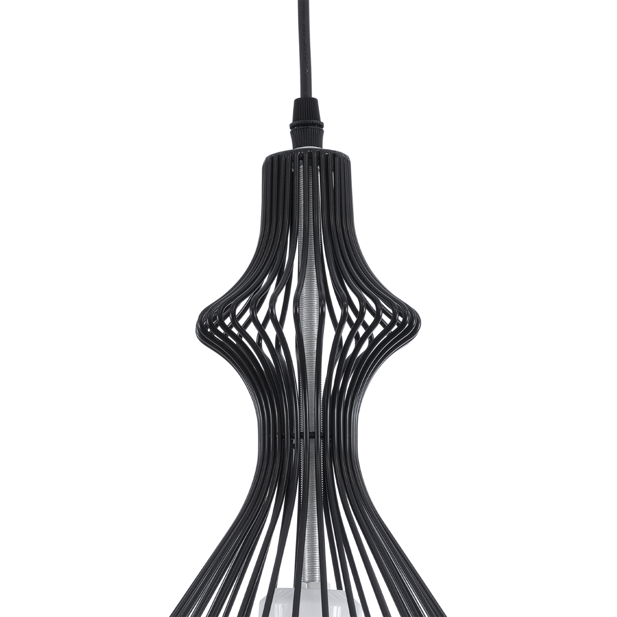 LEDTM® REA 01197 Μοντέρνο Κρεμαστό Φωτιστικό Οροφής με Ντουί 1 x E27 AC 220-240V IP20 - Μαύρο & Λευκό - Μ21 x Π21 x Υ40cm - Image 9