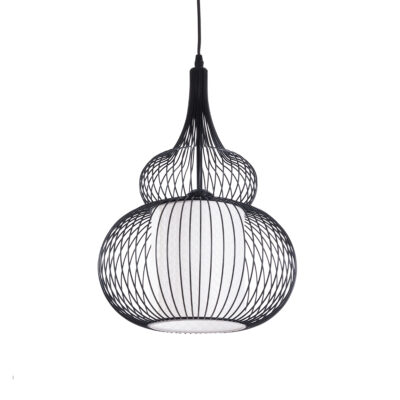 Alternative view of LEDTM® LILY 01199 Μοντέρνο Κρεμαστό Φωτιστικό Οροφής με Ντουί 1 x E27 AC 220-240V IP20 - Μαύρο & Λευκό - Μ31 x Π31 x Υ42cm