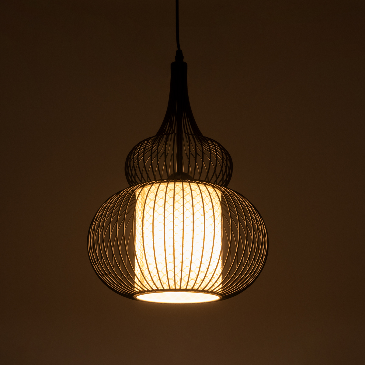LEDTM® LILY 01199 Μοντέρνο Κρεμαστό Φωτιστικό Οροφής με Ντουί 1 x E27 AC 220-240V IP20 - Μαύρο & Λευκό - Μ31 x Π31 x Υ42cm - Image 3
