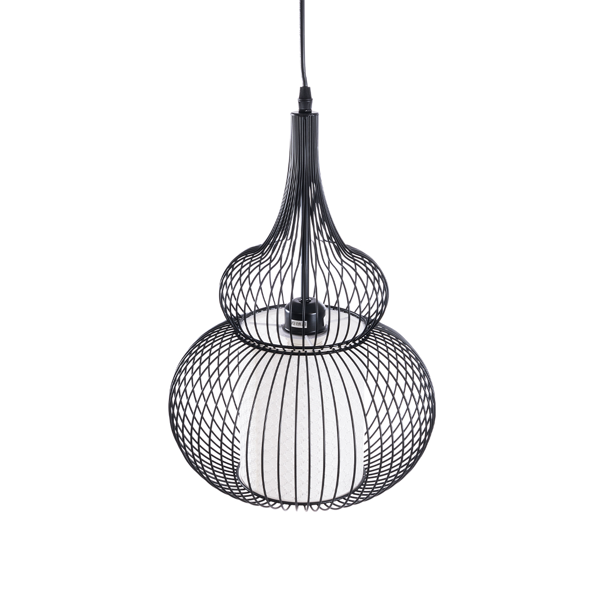 LEDTM® LILY 01199 Μοντέρνο Κρεμαστό Φωτιστικό Οροφής με Ντουί 1 x E27 AC 220-240V IP20 - Μαύρο & Λευκό - Μ31 x Π31 x Υ42cm - Image 6