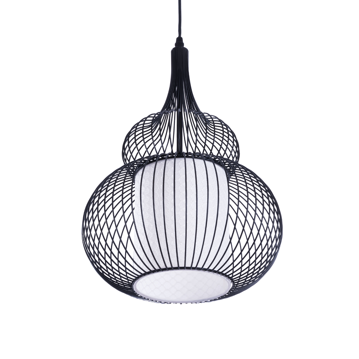 LEDTM® LILY 01199 Μοντέρνο Κρεμαστό Φωτιστικό Οροφής με Ντουί 1 x E27 AC 220-240V IP20 - Μαύρο & Λευκό - Μ31 x Π31 x Υ42cm - Image 7