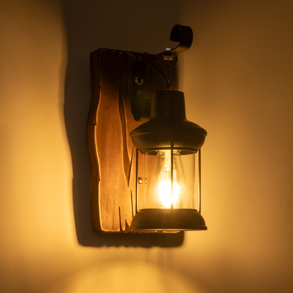 LEDTM® BRASRA 01204 Vintage Φωτιστικό Τοίχου - Απλίκα με Ντουί 1 x E27 AC 220-240V IP20 - Καφέ & Μαύρο - Μ15 x Π20 x Υ30cm - Image 3
