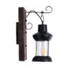 LEDTM® BRASRA 01204 Vintage Φωτιστικό Τοίχου - Απλίκα με Ντουί 1 x E27 AC 220-240V IP20 - Καφέ & Μαύρο - Μ15 x Π20 x Υ30cm - Image 5