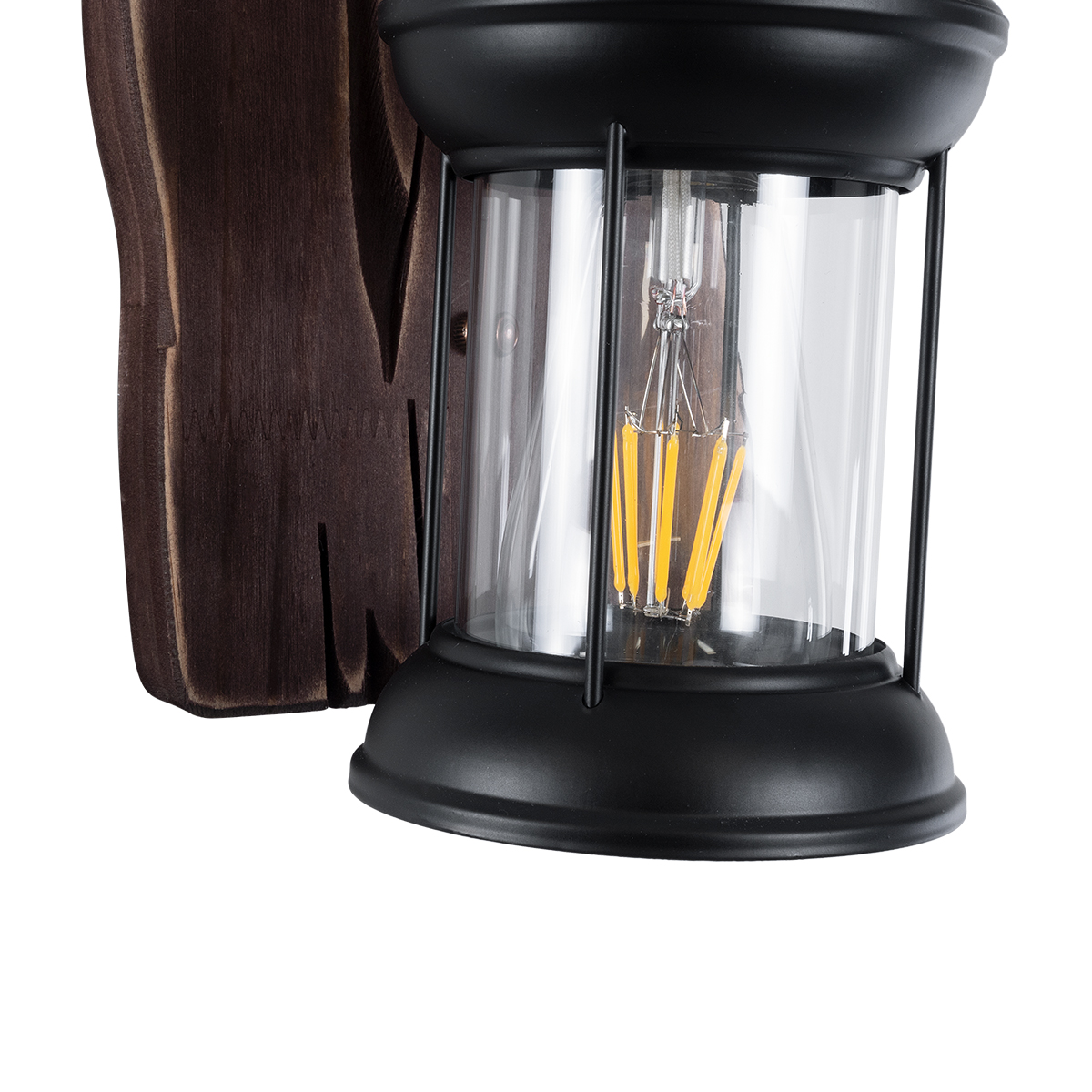 LEDTM® BRASRA 01204 Vintage Φωτιστικό Τοίχου - Απλίκα με Ντουί 1 x E27 AC 220-240V IP20 - Καφέ & Μαύρο - Μ15 x Π20 x Υ30cm - Image 8