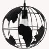 LEDTM® EARTH 01205 Vintage Κρεμαστό Φωτιστικό Οροφής με Ντουί 1 x E27 AC 220-240V IP20 - Μαύρο - Μ30 x Π30 x Υ30cm - Image 4