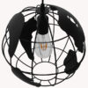 LEDTM® EARTH 01205 Vintage Κρεμαστό Φωτιστικό Οροφής με Ντουί 1 x E27 AC 220-240V IP20 - Μαύρο - Μ30 x Π30 x Υ30cm - Image 5