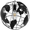 LEDTM® EARTH 01205 Vintage Κρεμαστό Φωτιστικό Οροφής με Ντουί 1 x E27 AC 220-240V IP20 - Μαύρο - Μ30 x Π30 x Υ30cm - Image 6
