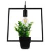 LEDTM® FLOWERPOT 10001211 Μοντέρνο Κρεμαστό Φωτιστικό Οροφής με Ντουί 1 x E27 AC 220-240V IP20 - Μαύρο & Πράσινο - Μ30 x Π30 x Υ30cm - Image 6