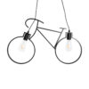 LEDTM® BIKE 01213 Vintage Κρεμαστό Φωτιστικό Οροφής με Ντουί 2 x E27 AC 220-240V IP20 - Μαύρο - Μ67 x Π3.5 x Υ41cm - Image 2
