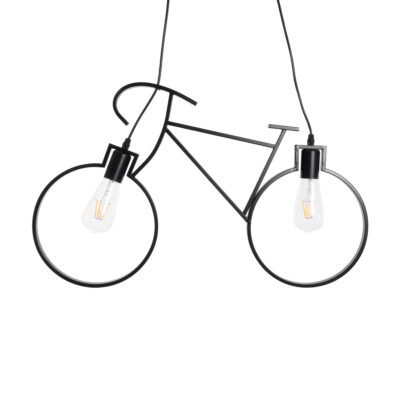 Alternative view of LEDTM® BIKE 01213 Vintage Κρεμαστό Φωτιστικό Οροφής με Ντουί 2 x E27 AC 220-240V IP20 - Μαύρο - Μ67 x Π3.5 x Υ41cm