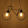 LEDTM® BIKE 01213 Vintage Κρεμαστό Φωτιστικό Οροφής με Ντουί 2 x E27 AC 220-240V IP20 - Μαύρο - Μ67 x Π3.5 x Υ41cm - Image 3