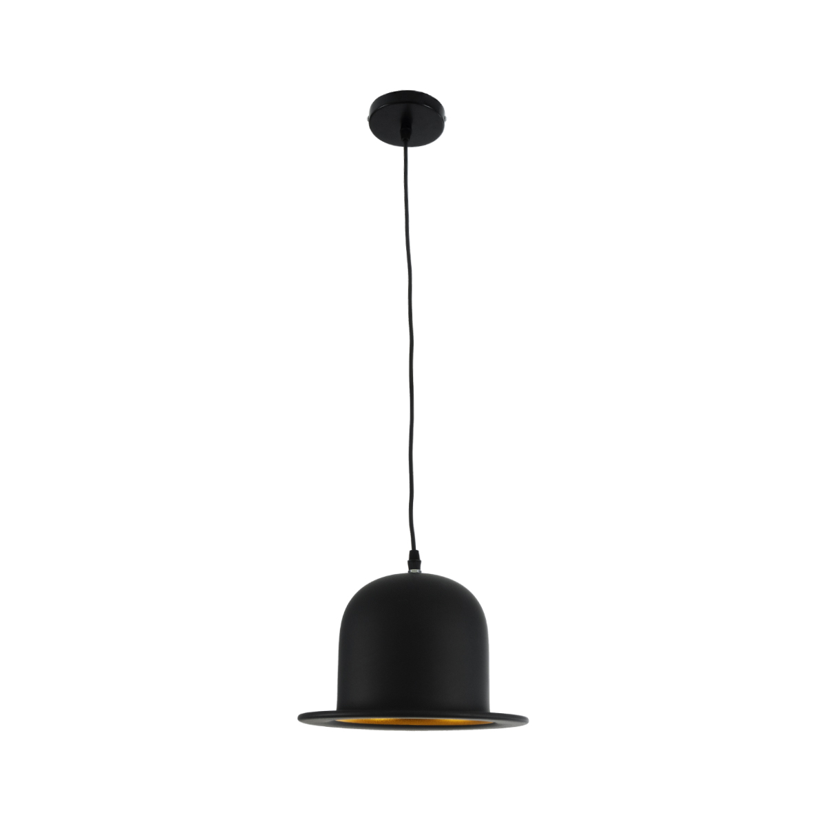 LEDTM® CHARLO 01214 Vintage Κρεμαστό Φωτιστικό Οροφής με Ντουί 1 x E27 AC 220-240V IP20 - Μαύρο & Χρυσό - Μ26 x Π26 x Υ16cm - Image 4