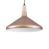 LEDTM® FELICITA 01223 Μοντέρνο Κρεμαστό Φωτιστικό Οροφής με Ντουί 1 x E27 AC 220-240V IP20 - Χάλκινο & Λευκό - Μ40 x Π40 x Υ30cm - Image 2