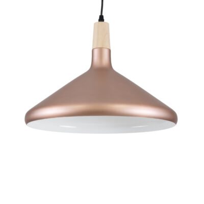Alternative view of LEDTM® FELICITA 01223 Μοντέρνο Κρεμαστό Φωτιστικό Οροφής με Ντουί 1 x E27 AC 220-240V IP20 - Χάλκινο & Λευκό - Μ40 x Π40 x Υ30cm