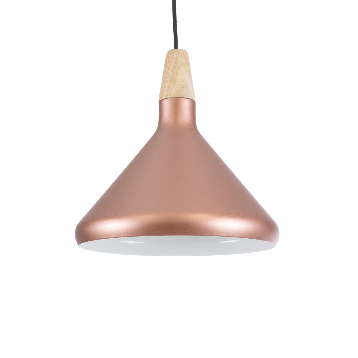 LEDTM® FERCLA 01224 Μοντέρνο Κρεμαστό Φωτιστικό Οροφής με Ντουί 1 x E27 AC 220-240V IP20 - Χάλκινο & Λευκό - Μ27 x Π27 x Υ25cm - Image 2