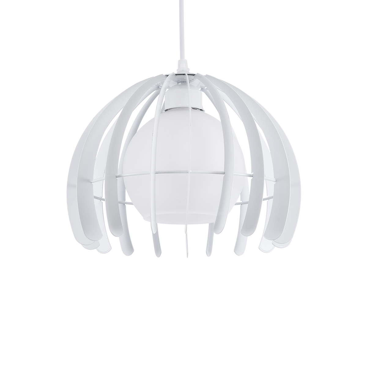 LEDTM® INGLEY 01225 Μοντέρνο Κρεμαστό Φωτιστικό Οροφής με Ντουί 1 x E27 AC 220-240V IP20 - Λευκό - Μ26 x Π26 x Υ21cm - Image 2