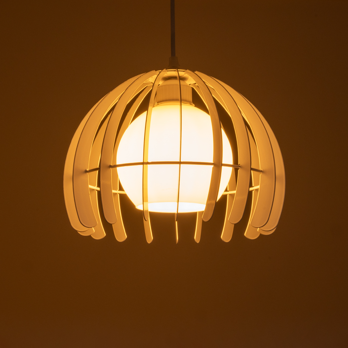 LEDTM® INGLEY 01225 Μοντέρνο Κρεμαστό Φωτιστικό Οροφής με Ντουί 1 x E27 AC 220-240V IP20 - Λευκό - Μ26 x Π26 x Υ21cm - Image 3