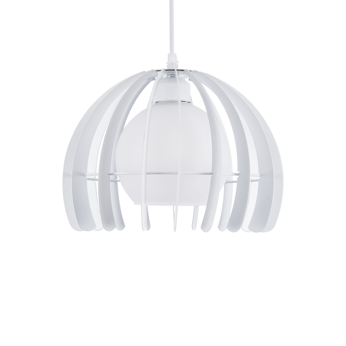 LEDTM® INGLEY 01225 Μοντέρνο Κρεμαστό Φωτιστικό Οροφής με Ντουί 1 x E27 AC 220-240V IP20 - Λευκό - Μ26 x Π26 x Υ21cm - Image 5