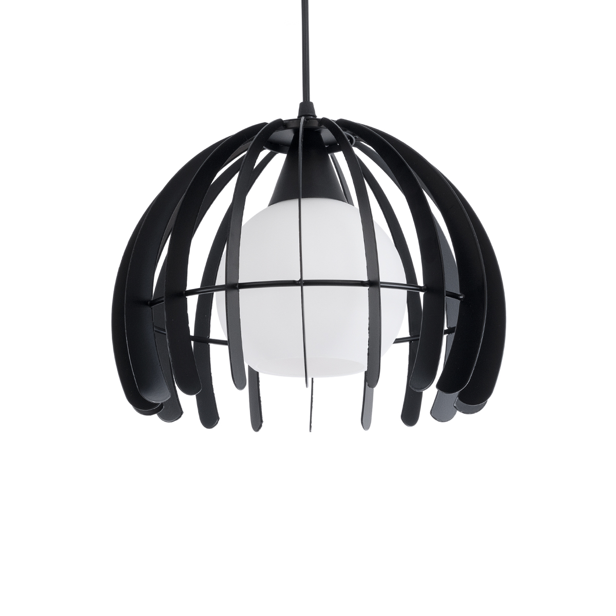 LEDTM® INGLEY 01226 Μοντέρνο Κρεμαστό Φωτιστικό Οροφής με Ντουί 1 x E27 AC 220-240V IP20 - Μαύρο & Λευκό - Μ26 x Π26 x Υ21cm - Image 2
