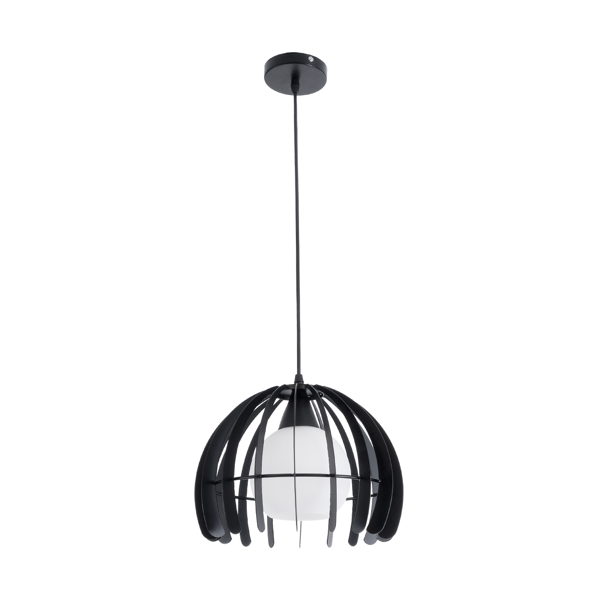 LEDTM® INGLEY 01226 Μοντέρνο Κρεμαστό Φωτιστικό Οροφής με Ντουί 1 x E27 AC 220-240V IP20 - Μαύρο & Λευκό - Μ26 x Π26 x Υ21cm - Image 4