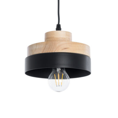 Alternative view of LEDTM® RUHIEL 01233 Μοντέρνο Κρεμαστό Φωτιστικό Οροφής με Ντουί 1 x E27 AC 220-240V IP20 - Μαύρο & Μπεζ - Μ18 x Π18 x Υ12cm