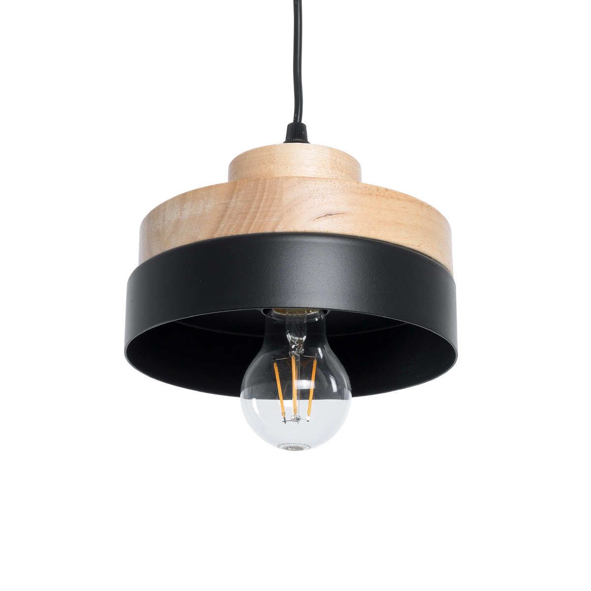 LEDTM® RUHIEL 01233 Μοντέρνο Κρεμαστό Φωτιστικό Οροφής με Ντουί 1 x E27 AC 220-240V IP20 - Μαύρο & Μπεζ - Μ18 x Π18 x Υ12cm - Image 6