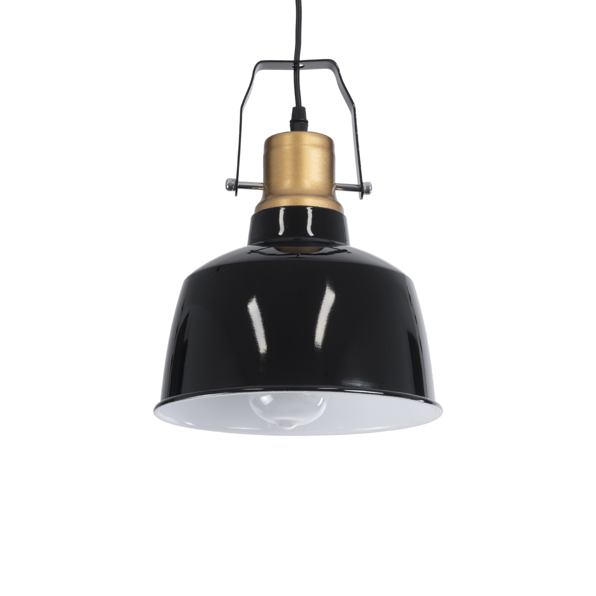 LEDTM® DEVOTA 01235 Vintage Κρεμαστό Φωτιστικό Οροφής με Ντουί 1 x E27 AC 220-240V IP20 - Μαύρο & Χρυσό - Μ22 x Π22 x Υ30cm - Image 2