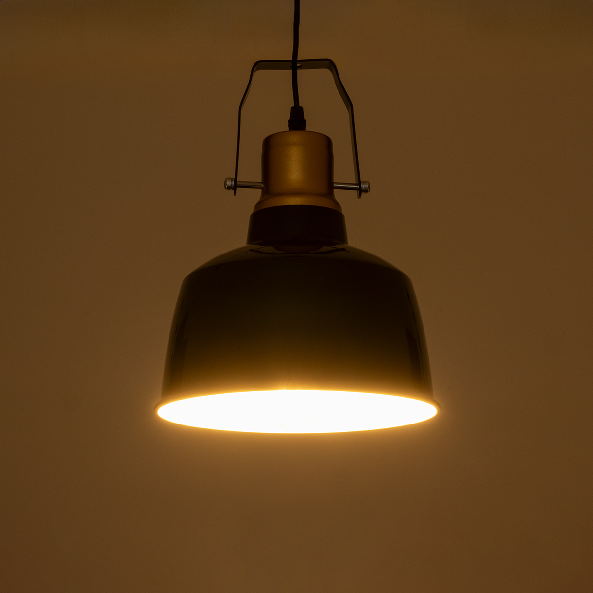 LEDTM® DEVOTA 01235 Vintage Κρεμαστό Φωτιστικό Οροφής με Ντουί 1 x E27 AC 220-240V IP20 - Μαύρο & Χρυσό - Μ22 x Π22 x Υ30cm - Image 3