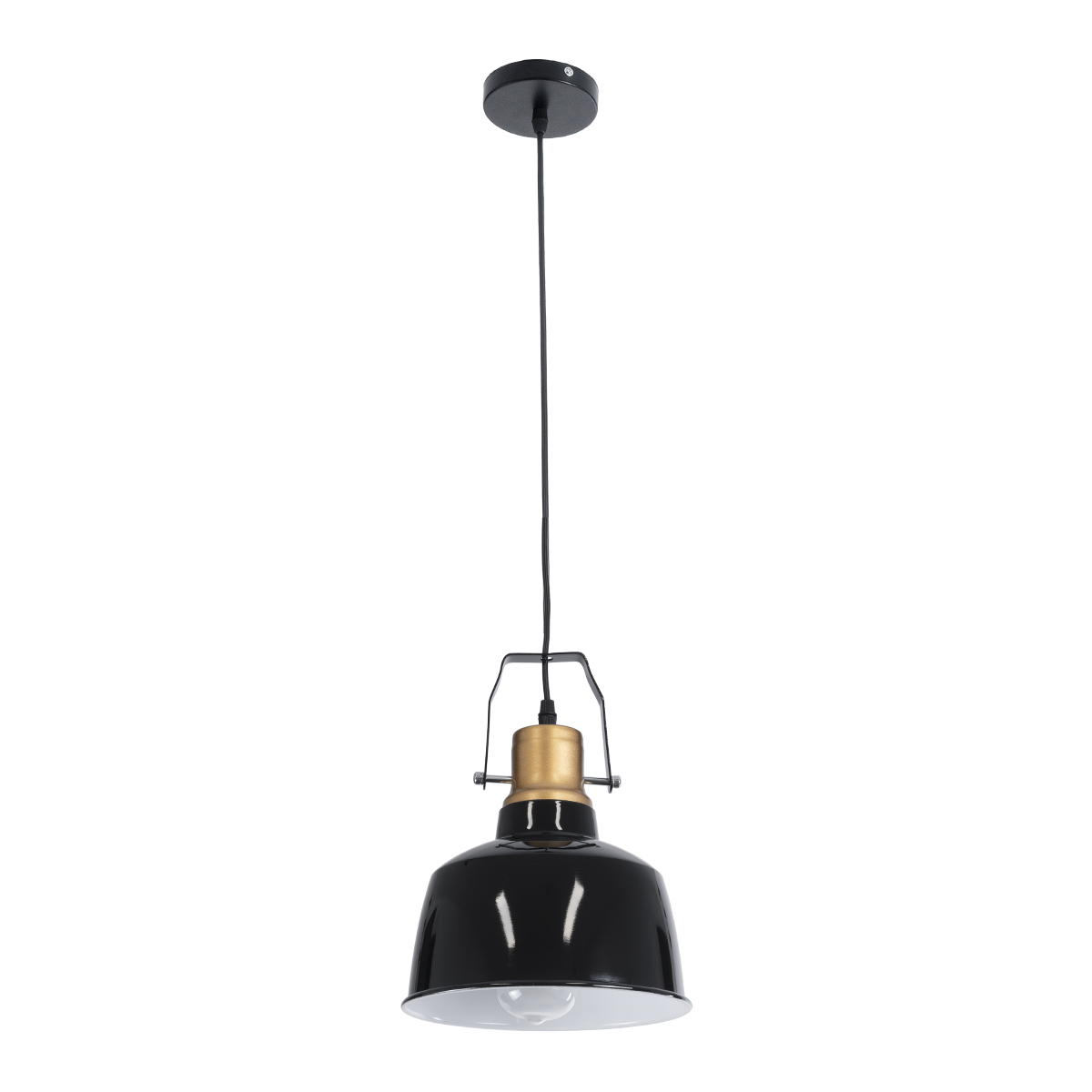 LEDTM® DEVOTA 01235 Vintage Κρεμαστό Φωτιστικό Οροφής με Ντουί 1 x E27 AC 220-240V IP20 - Μαύρο & Χρυσό - Μ22 x Π22 x Υ30cm - Image 4